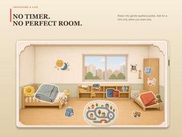 Unpacking a Life: Cozy Rooms iPad screenshot
