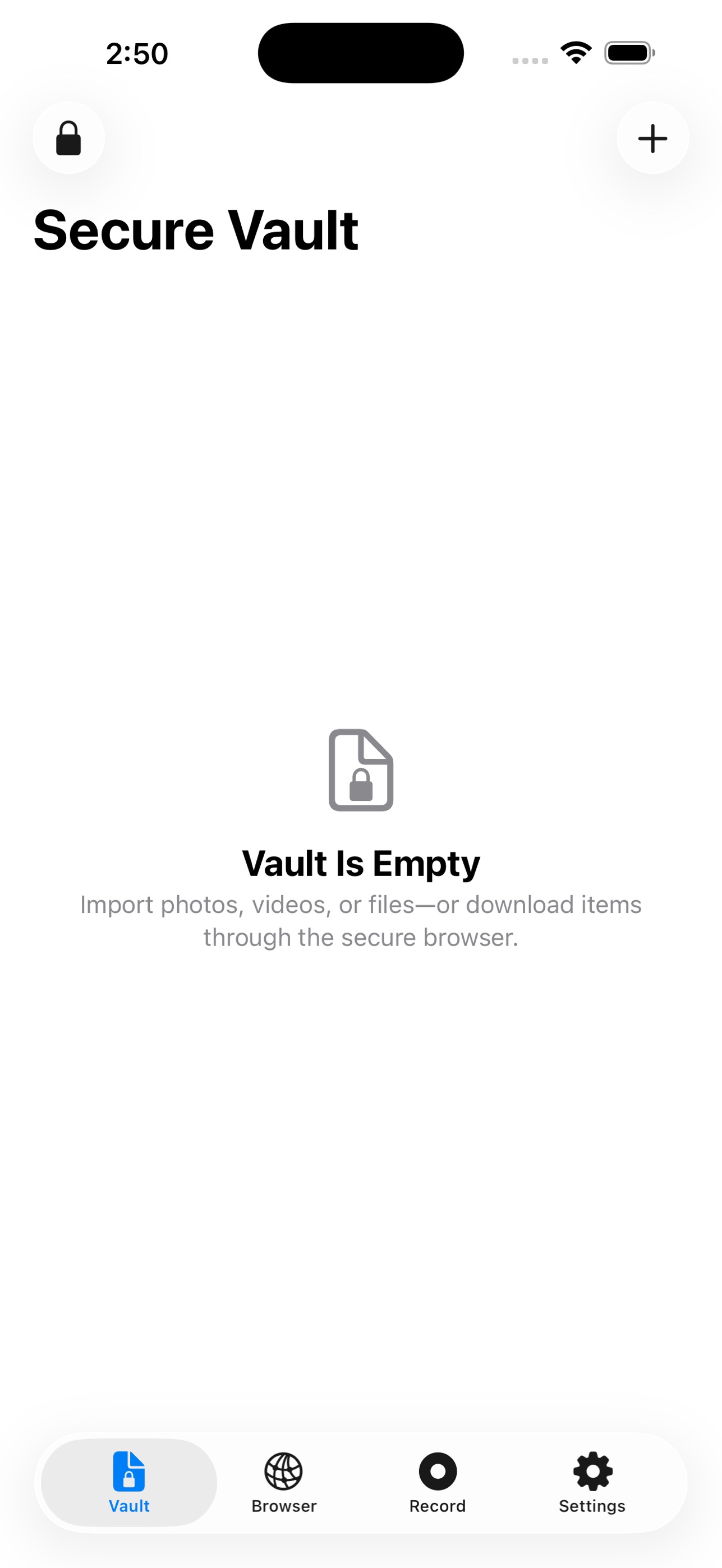 Screenshot 1 of SecureVault Private Storage