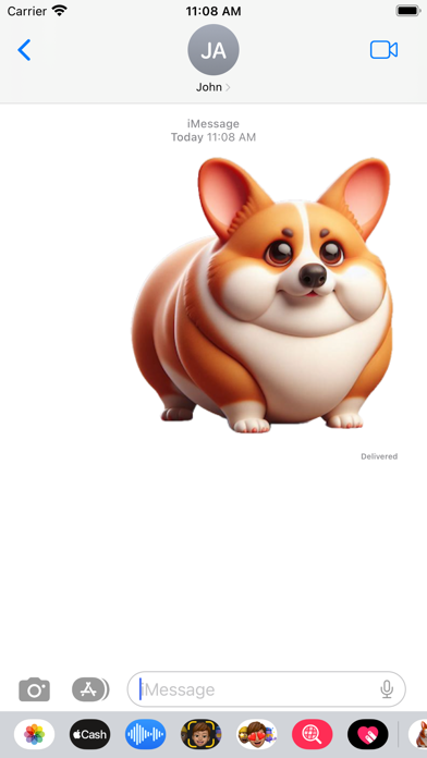 Screenshot 4 of Fat Corgi Stickers App