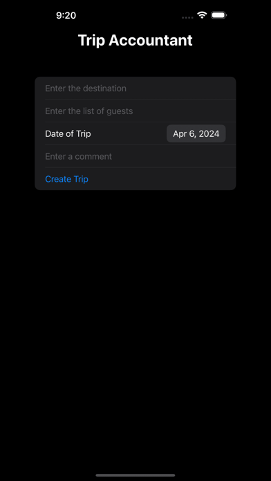 The Trip Accountant Screenshot
