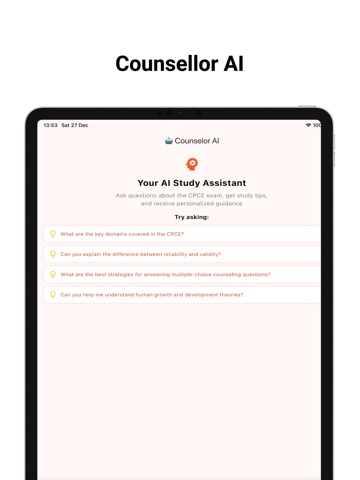 CPCE Counsellor Flashcards iPad screenshot