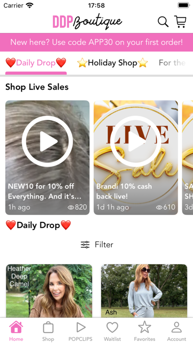 DDP Boutique Screenshot