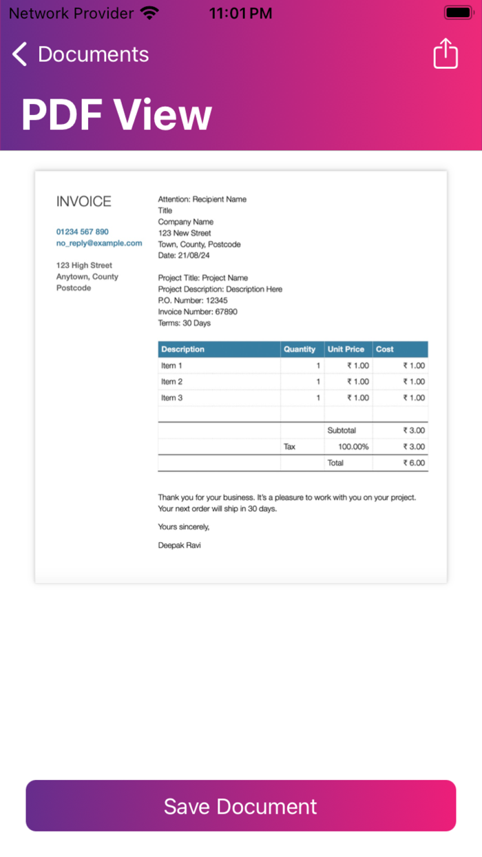 Document Scanner  Extractor