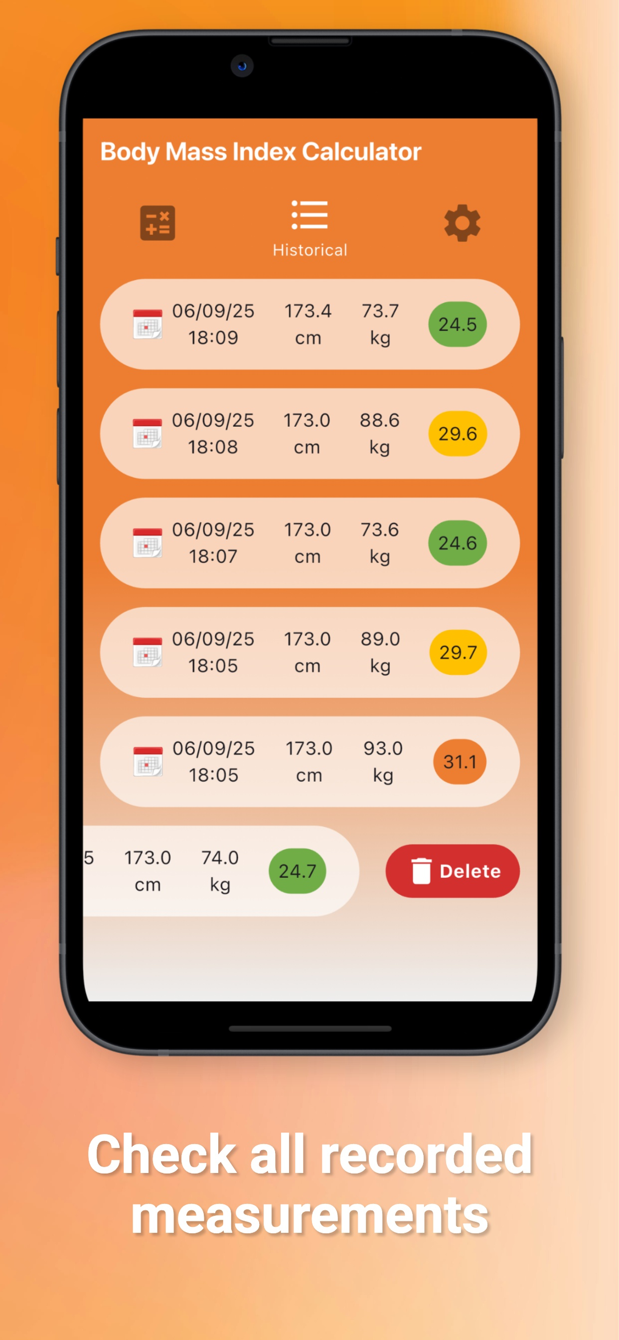 Body Mass Index Calculator App