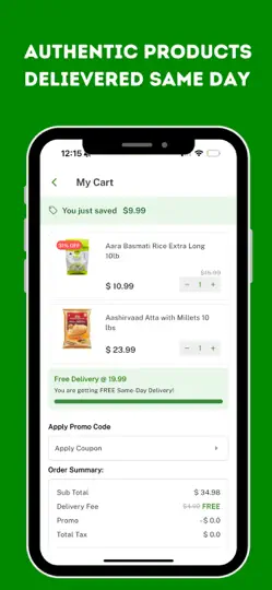 Screenshot von VAYU - Indian Grocery Delivery auf dem iPhone 3