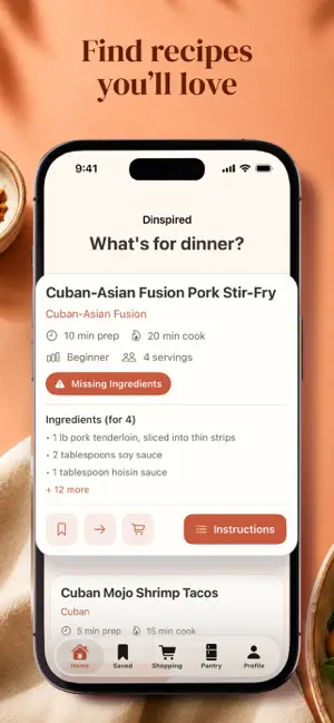 Dinspired: AI Recipes & Pantry screenshot 2