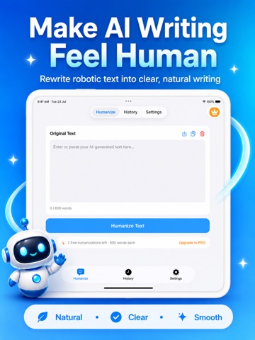 Humanize AI: AI Text Humanizer iPad screenshot