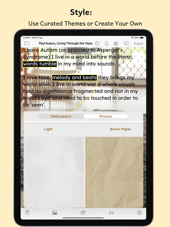 Blackout Bard: Blackout Poetry iPad screenshot 4 - Education app