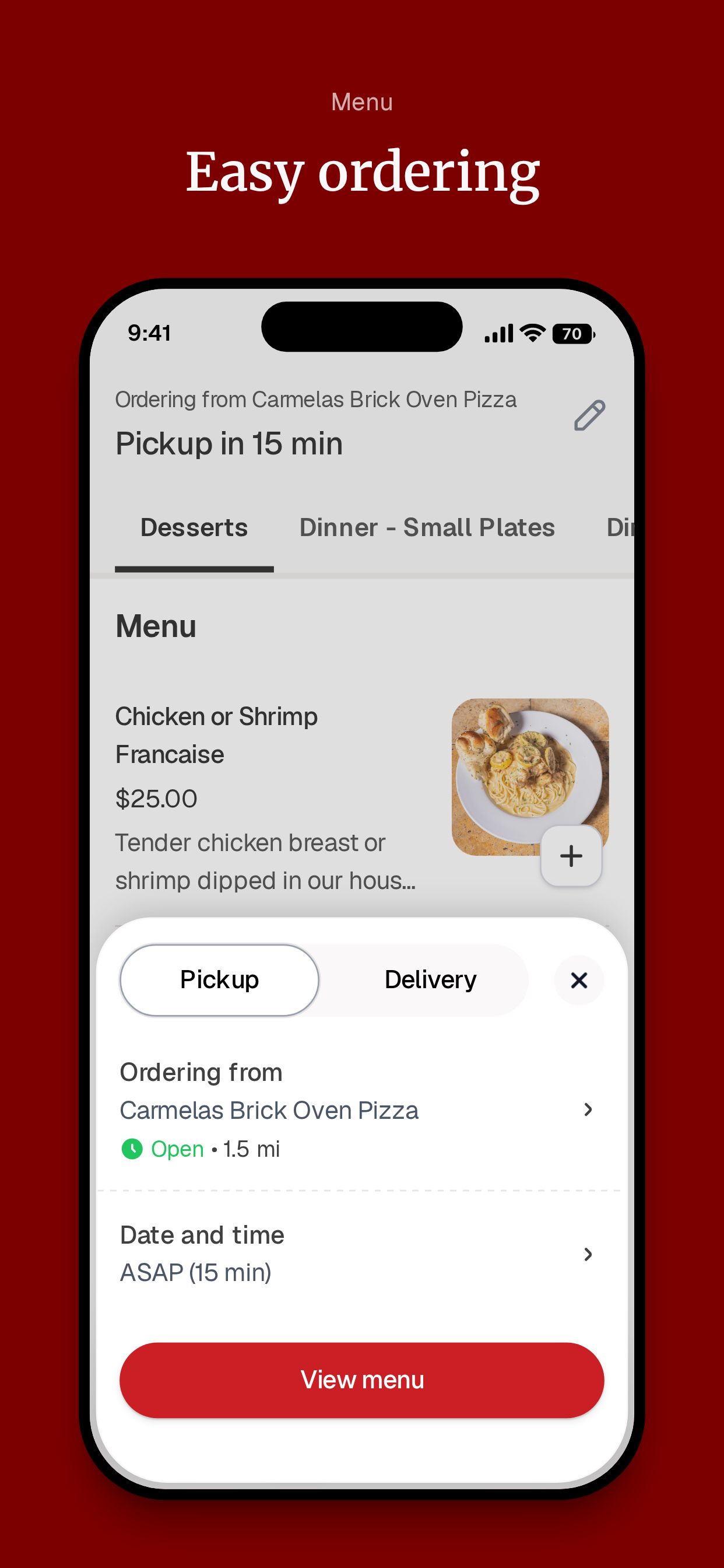 Carmela's Brick Oven Pizza screenshot 3