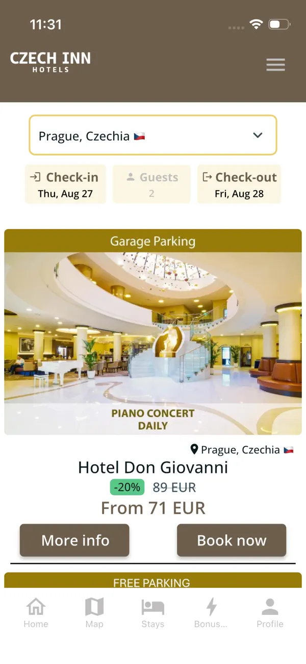 Screenshot #2 pour Czech Inn Hotels