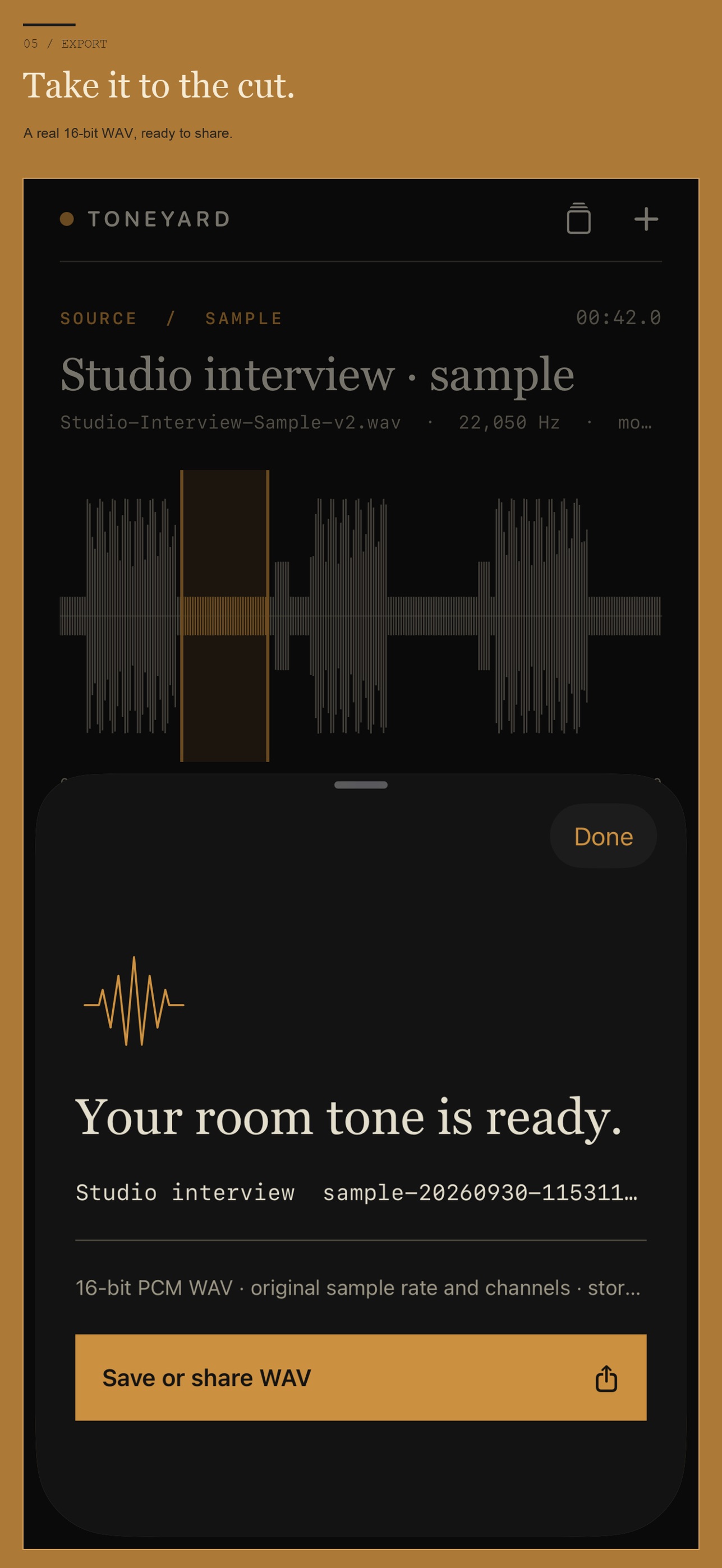 Screenshot 5 of Toneyard Room Tone Studio