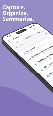 QuickNotes AI: Voice Summary Screenshot 1 of 8