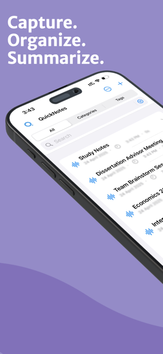 QuickNotes AI: Voice Summary Screenshot 1 of 8