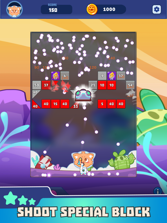 Space Astro Cat: Brick Breaker iPad screenshot