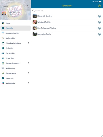 UC San Diego Guides iPad screenshot