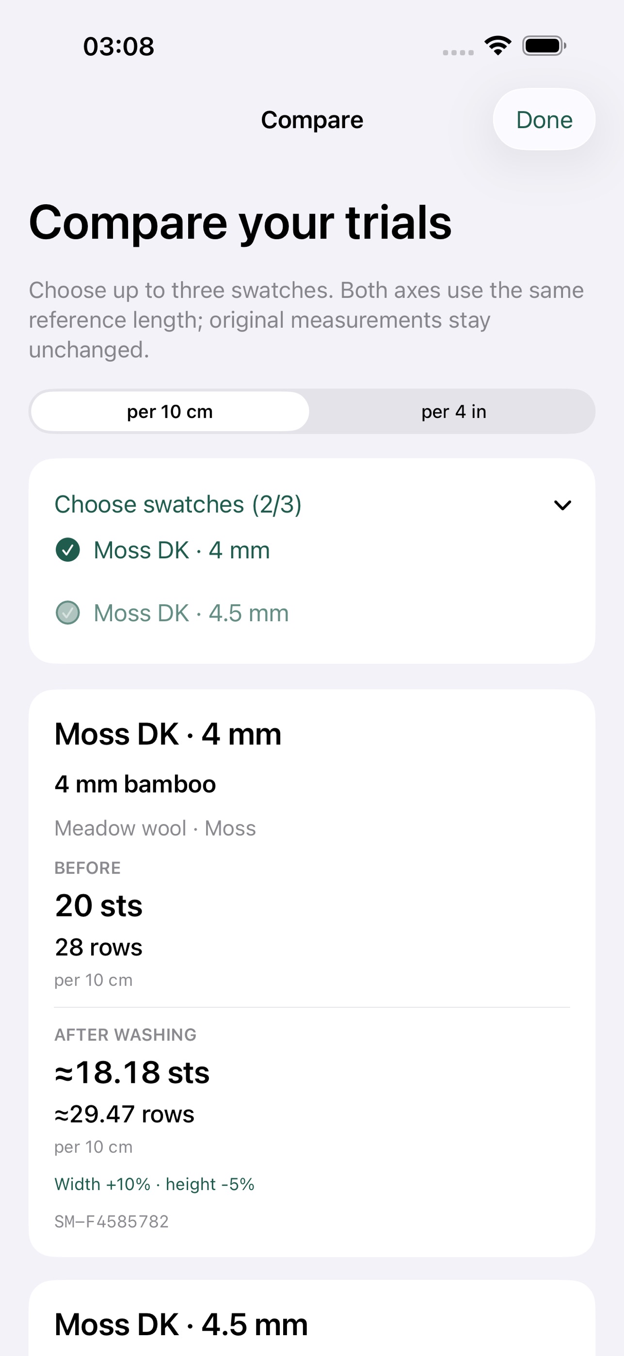 Screenshot 3 of Swatchmark: Gauge Journal