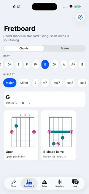 Suede Guitar Tuner & Studio screenshot 2