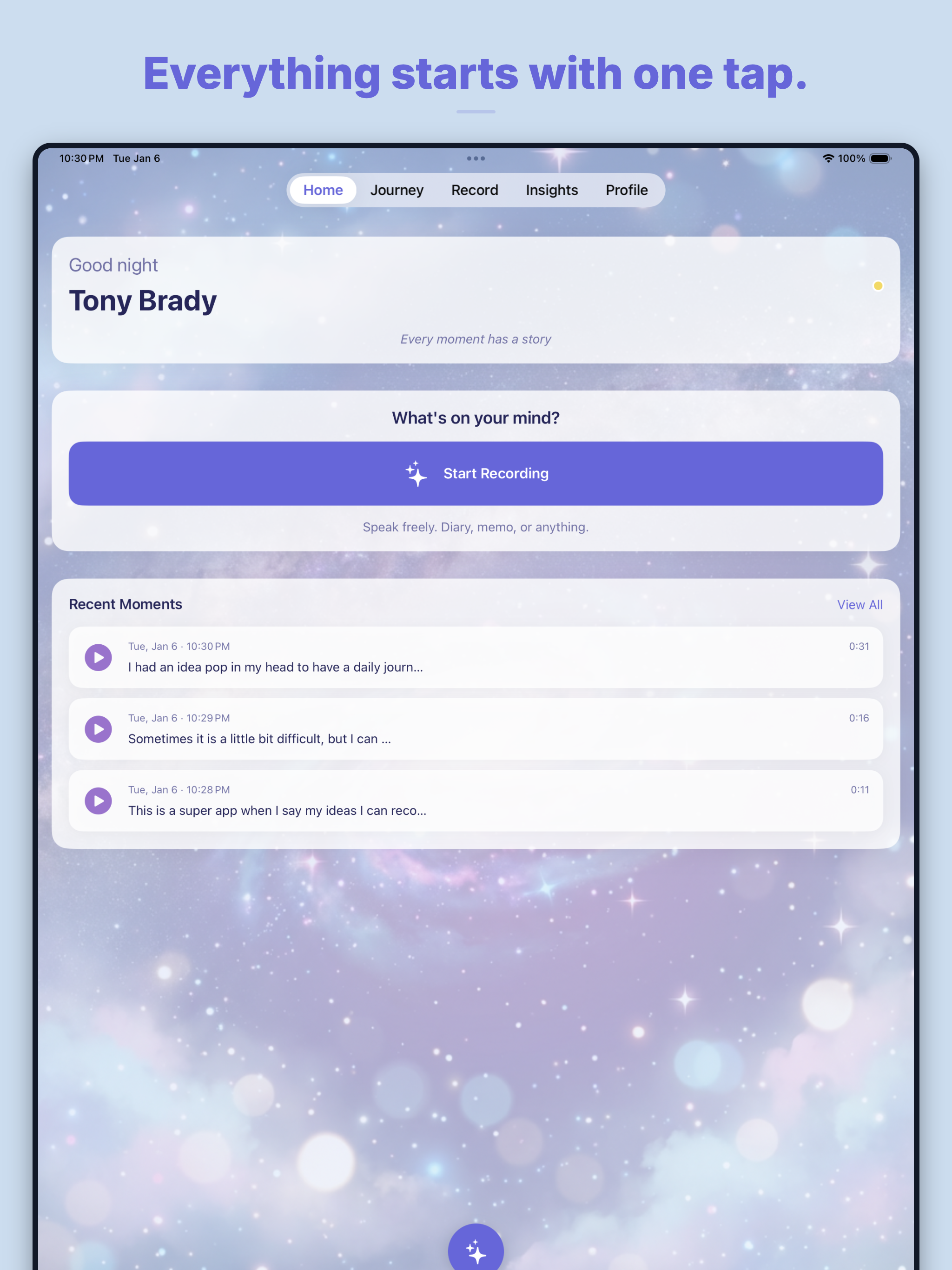 DayVo: Searchable Voice Memos
