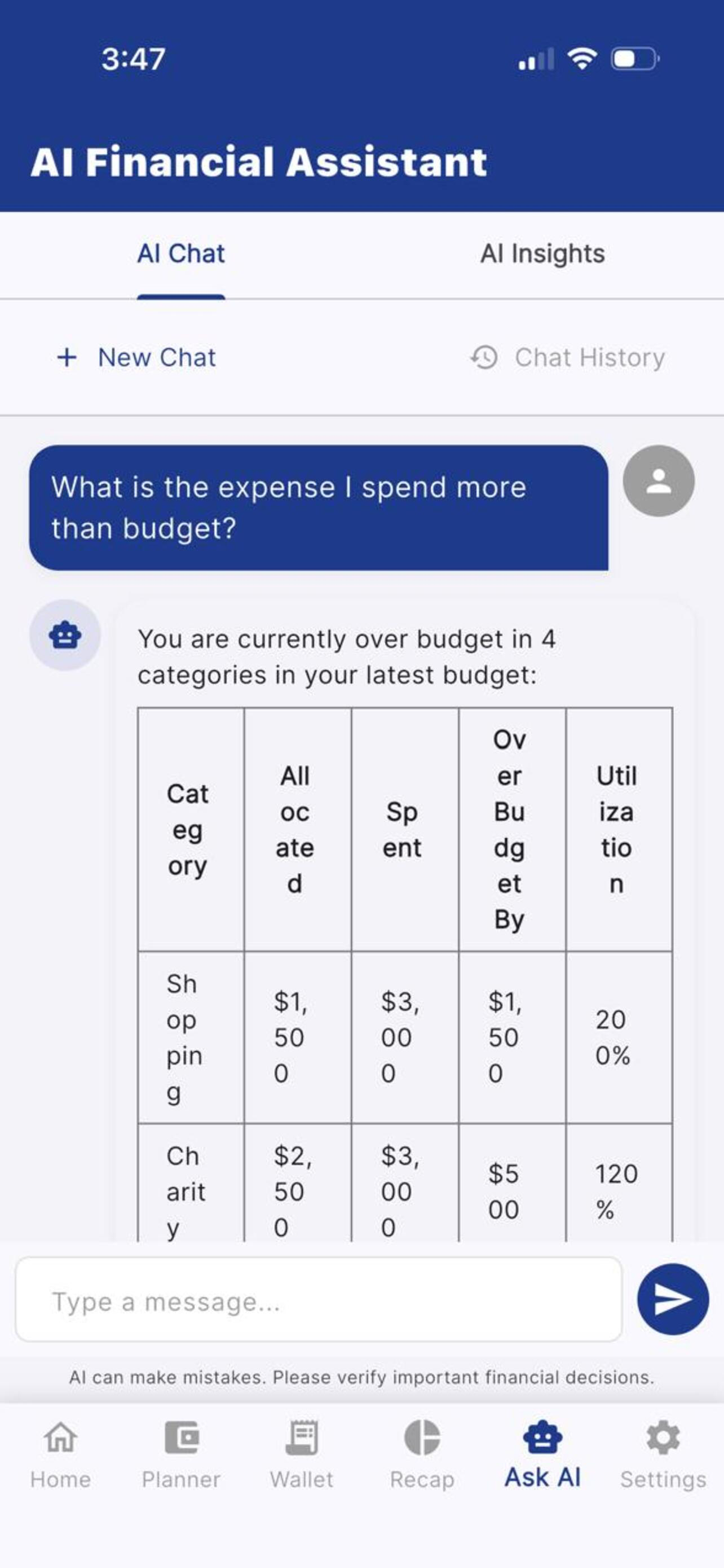 Shared AI Budget Tracker screenshot 8