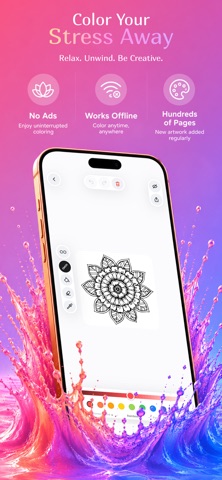 Gel: Adult Coloring Book iPhone screenshot