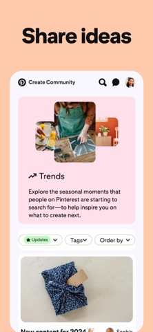 Pinterest Create Community iPhone screenshot