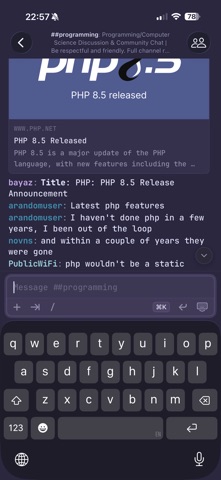 Mango IRC screenshot