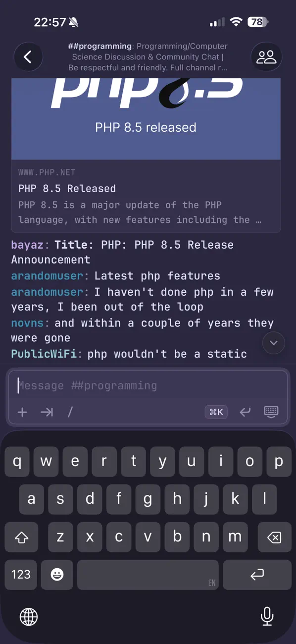 Screenshot #1 pour Mango IRC