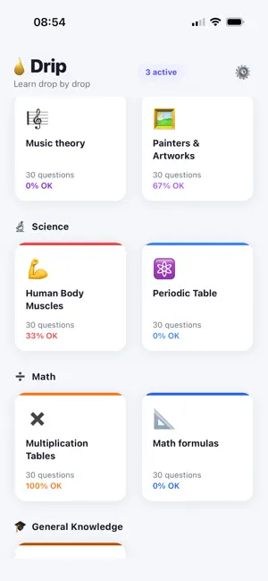 Drip — Quiz & memorization screenshot 1
