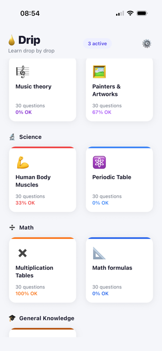 Drip — Quiz & memorization Screenshot 1 of 6