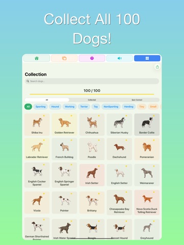 100 Dogs: Kids Encyclopedia iPad screenshot