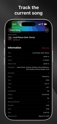 Music Info — Song Metadata のスクリーンショット