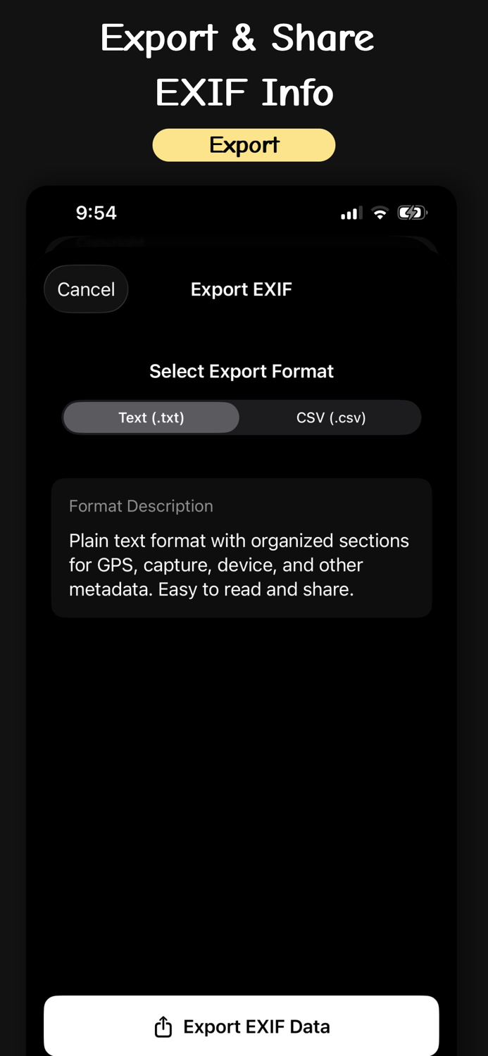 PixInfo Exif Metadata Viewer