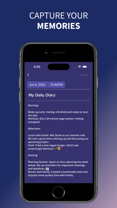 Diary & Events Screenshot