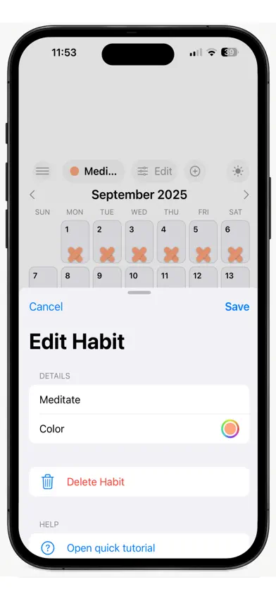 Habit Calendar Tracker screenshot 2