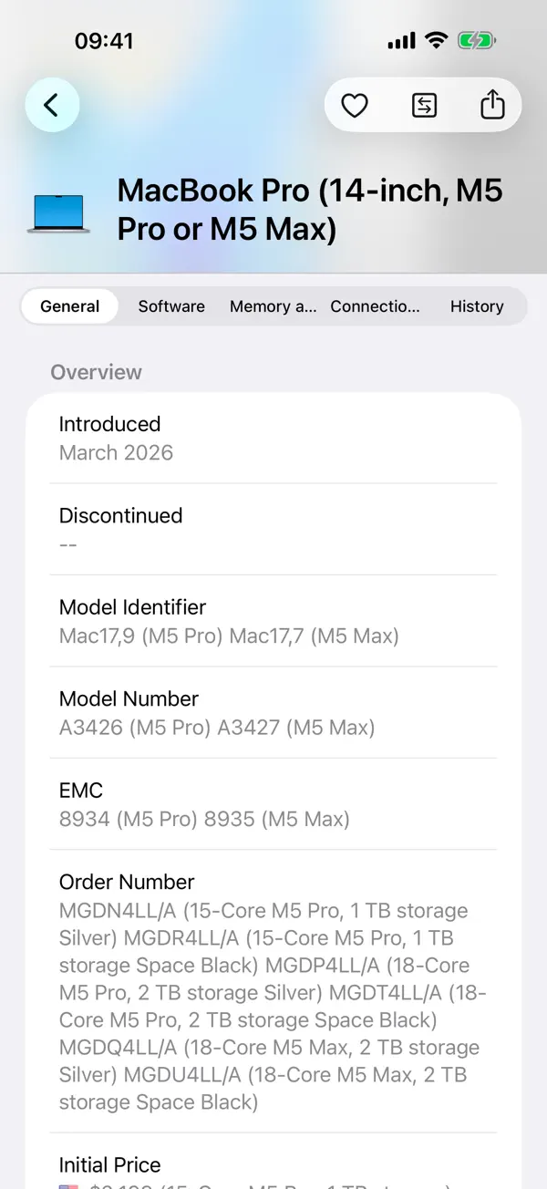 Mactracker iPhone App Screenshot 1 – Nachschlagewerke