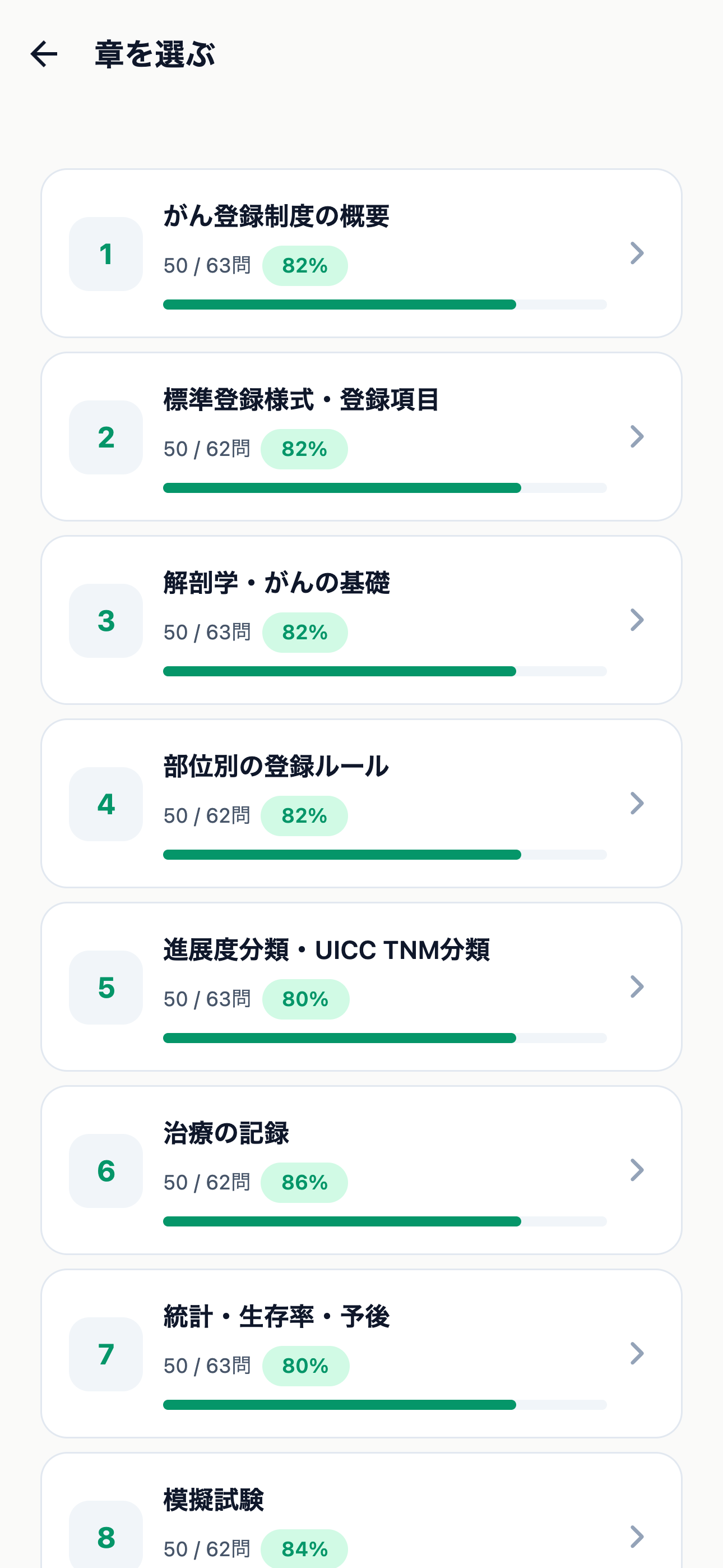 がん登録実務初級者対策 500問 screenshot 2