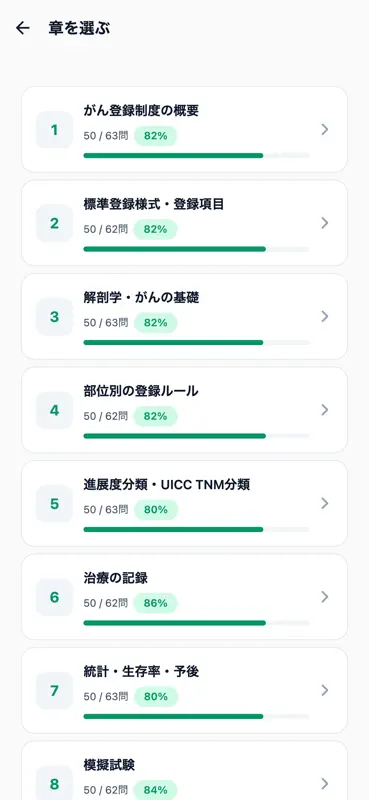 がん登録実務初級者対策 500問 screenshot 2 of 6
