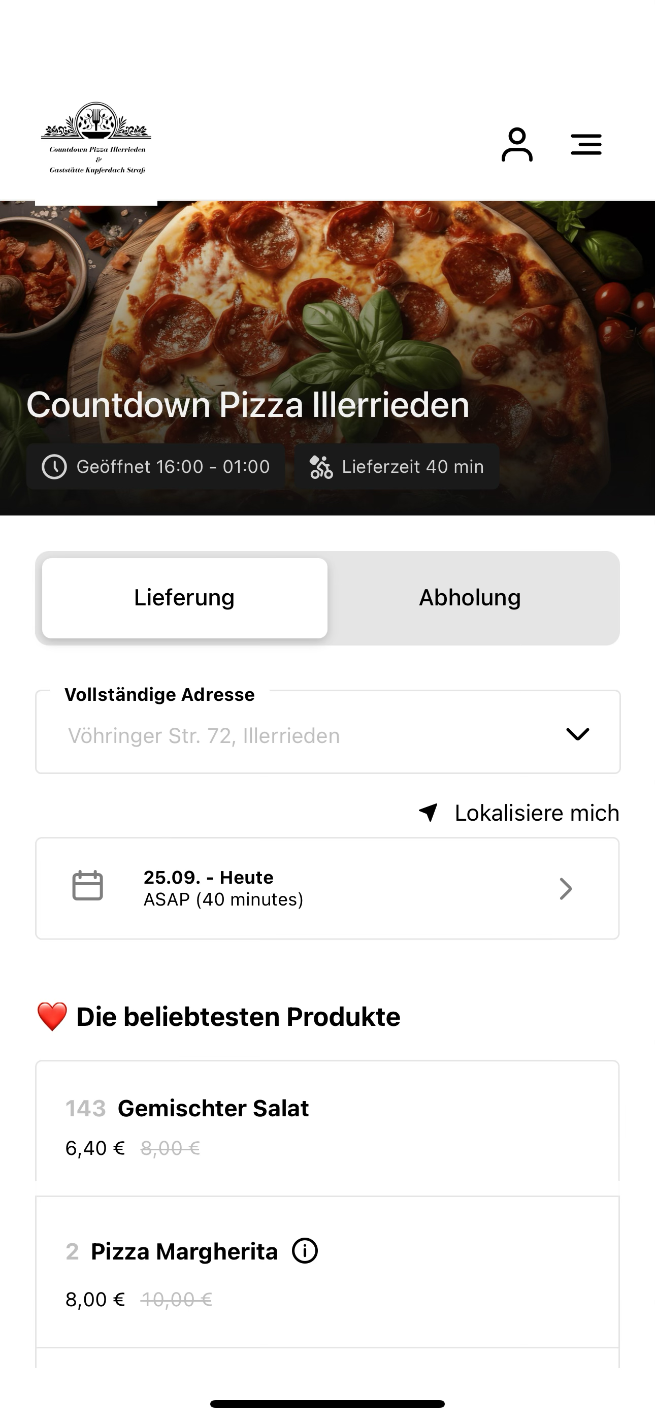 Countdown Pizza DE