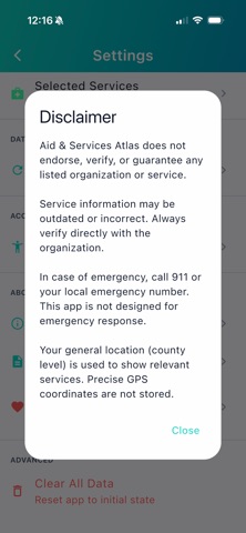 Aid & Service Atlas iPhone screenshot