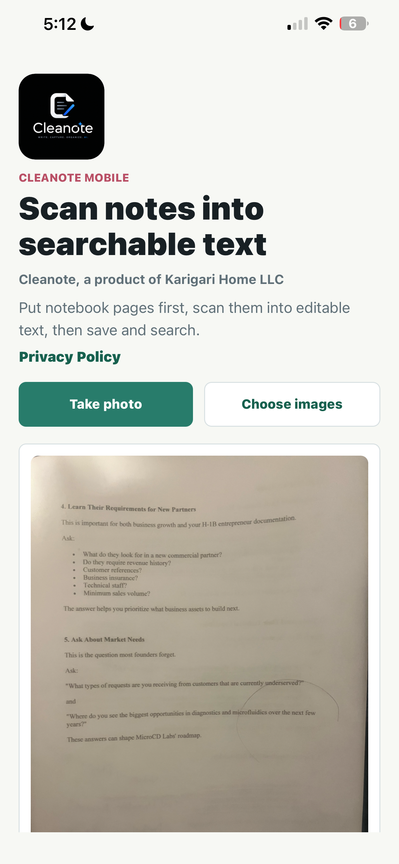 Cleanote screenshot 3