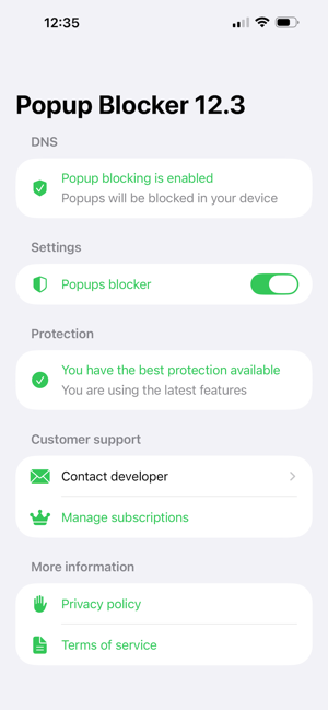 Popup Blocker Screenshot