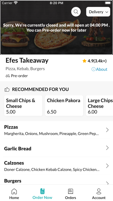 Efes Takeaway Screenshot
