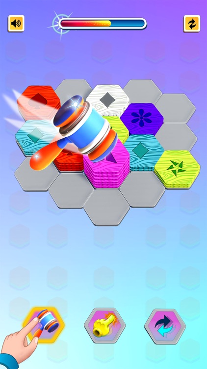 Wood Hexagone Merge Puzzle