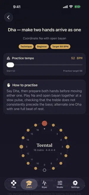 Dha: Learn Tabla — Riyaz screenshot 4