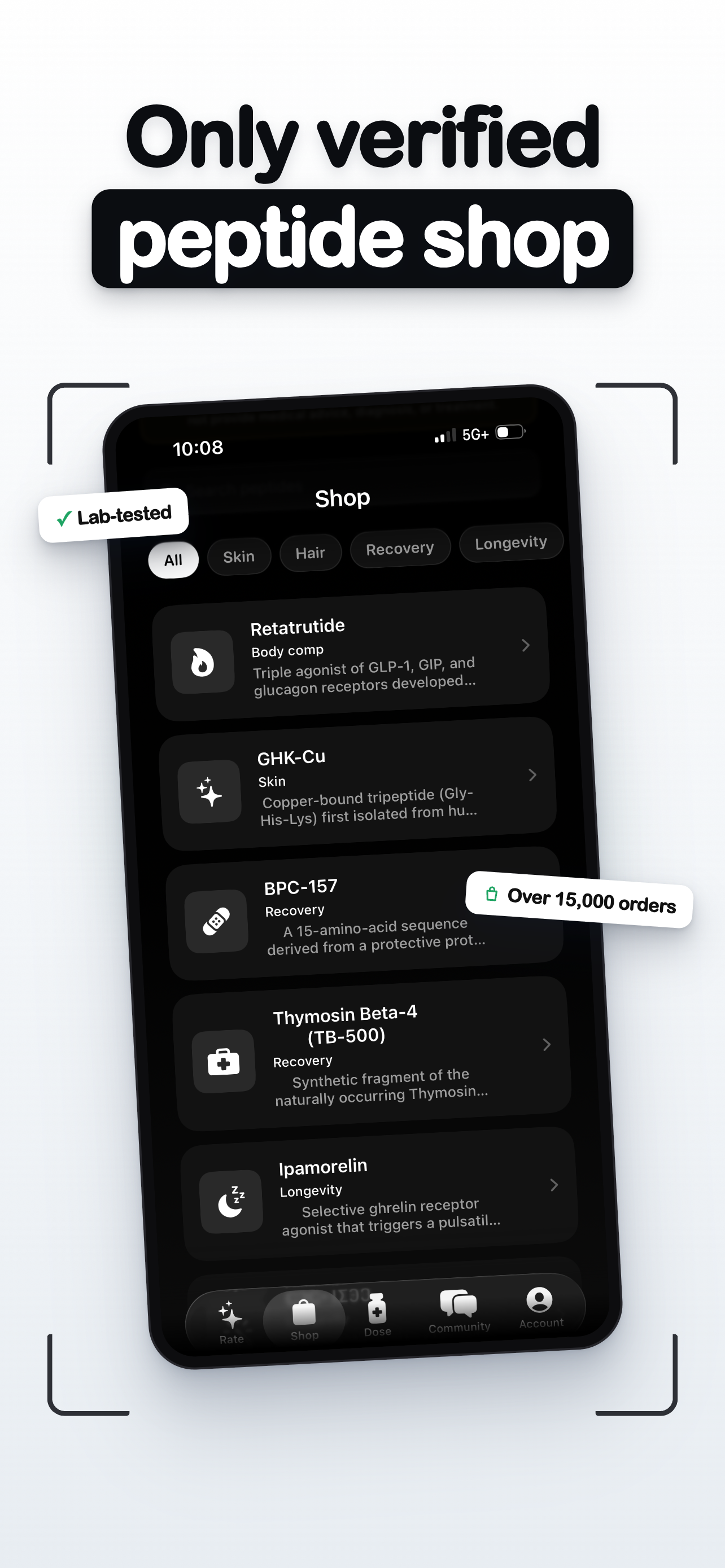 PepIQ: Shop & Scan Peptides screenshot 2