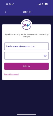 Synerpark iPhone screenshot 2