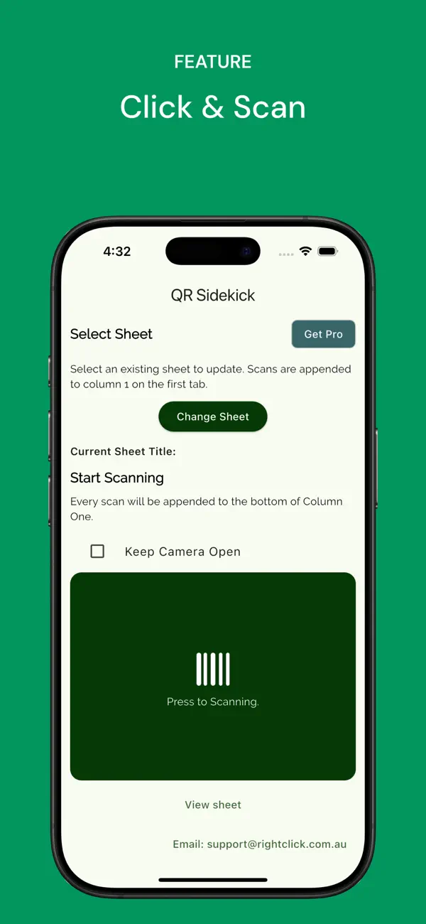Screenshot #2 pour QR Sidekick (Scan to Sheets)