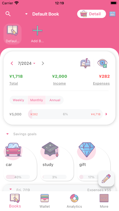 Money+ Cute Expense Tracker Screenshot