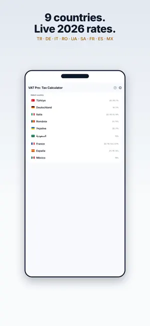 VAT Pro: 9 Countries screenshot 2