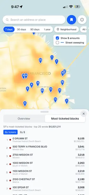 SF Parking Ticket Map screenshot 4